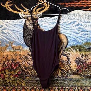 Honeydew Black Low Back Bodysuit